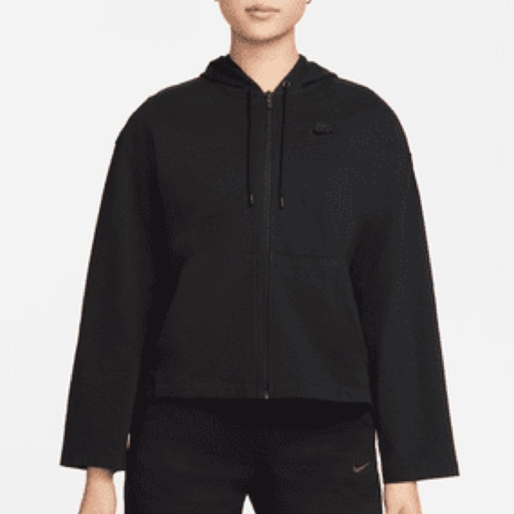 Nike Sportswear Black Women's Full-Zip Hoodie Oversized Large